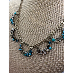 Aquamarina Genuine Stone Collar Necklace